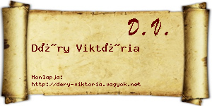 Déry Viktória névjegykártya